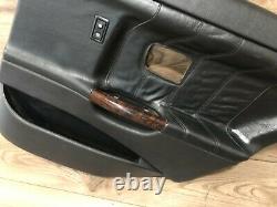 96 1999 Bmw M3 E36 Sedan Rear Right Interior Door Panel Leather Black Wood Oem