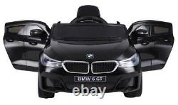 BLACK Kids Ride On Car Licensed BMW 6GT 12V Electric Battery Powered Music Play