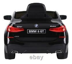 BLACK Kids Ride On Car Licensed BMW 6GT 12V Electric Battery Powered Music Play