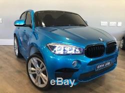 BMW X6M Licensed 12v Kids Ride On Car Electric Battery Powered 2 Seat Leather