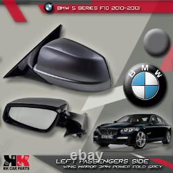 Bmw 5 Series F10 2010-2013 Left Passengers Side Wing Mirror 3pin Power Fold Grey