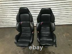 Bmw Oem E36 M3 Front Driver And Passenger Side Leather Seats Vader Seat Black