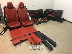 Bmw Oem F33 F83 M4 Convertible Front Rear Leather Seats Seat Set Door Panel Red