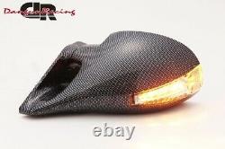 DTM2 Mirror LED Carbon Look Electric Adjust LH For BMW 3 E30-90
