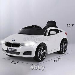 For BMW 6GT 6V Kids Ride On Car Electric Battery Powered With 2 Speeds Music Play