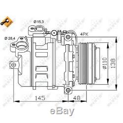 NRF 32465 Kompressor Klimaanlage EASY FIT für BMW E46 E39 E38 X3 E83 X5 E53