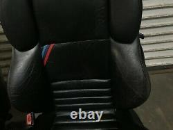 Bmw Oem E36 M3 Conducteur Avant Et Sièges Côté Passager En Cuir Vader Seat Noir